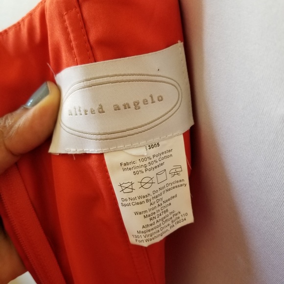 SOLD 💫 Alfredo Angelo Orange/Red Dress (NWOT) - Picture 6 of 7